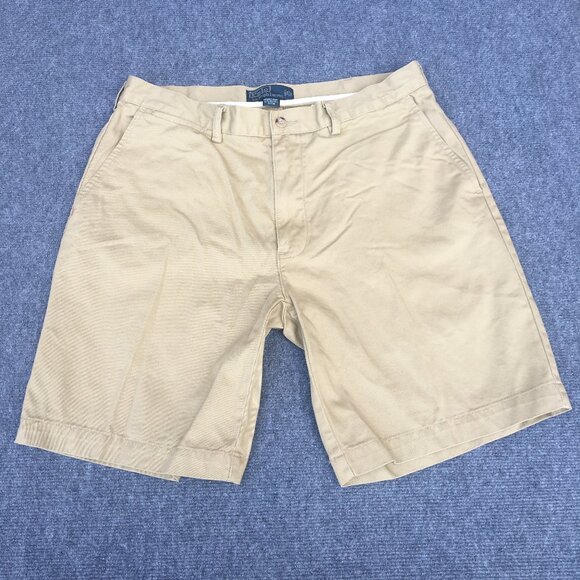 VTG Polo Ralph Lauren Prospect Short Mens Size 34 Khaki Brown Y2K - Picture 1 of 8